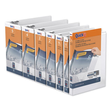 Stride Quickfit D-ring View Binder, 3 Rings, 1.5" Capacity, 11 X 8.5, White freeshipping - TVN Wholesale